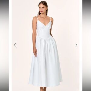 NWT Nicholas the Label Becker Princess Waist White Dress